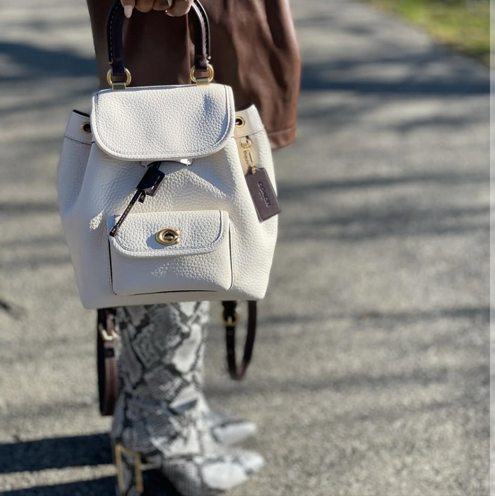 New Coach leather backpack